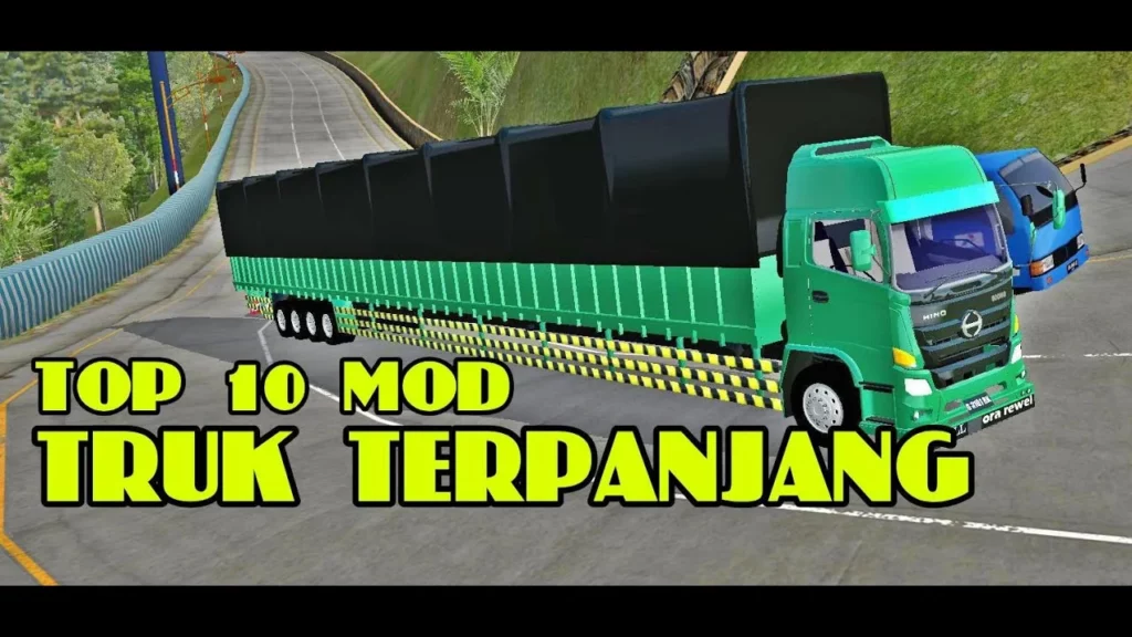 download mod bussid truck trailer panjang muatan berat